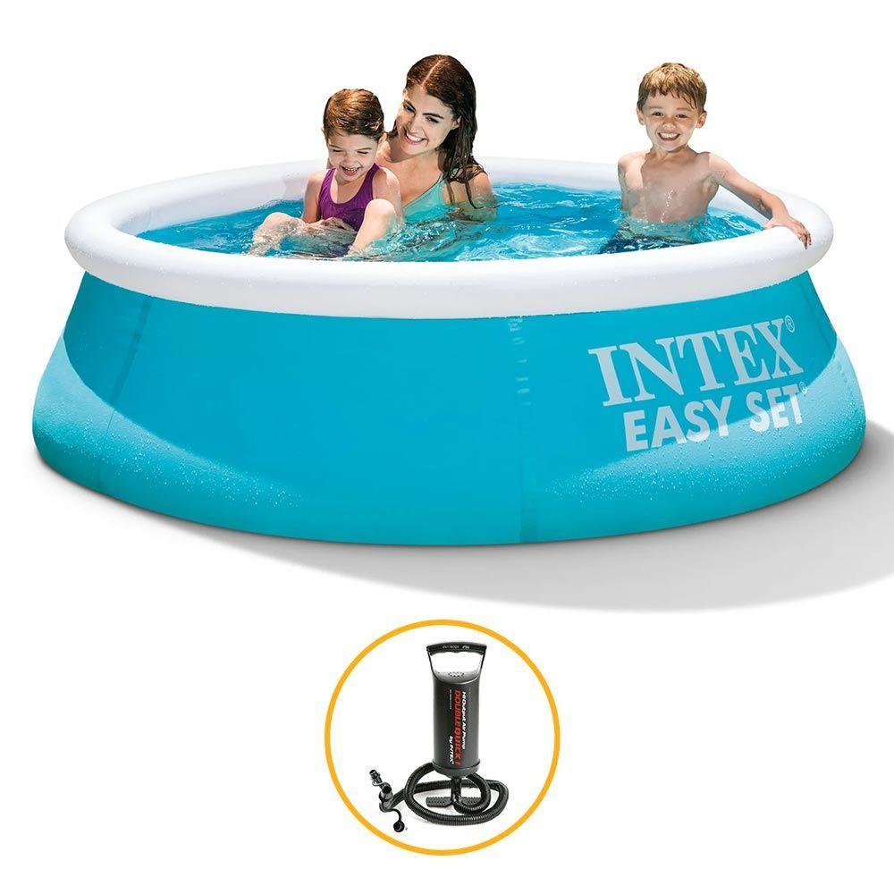 Miniatura Piscina Inflável Easy Set 886 Litros + Bomba De Ar - Intex
