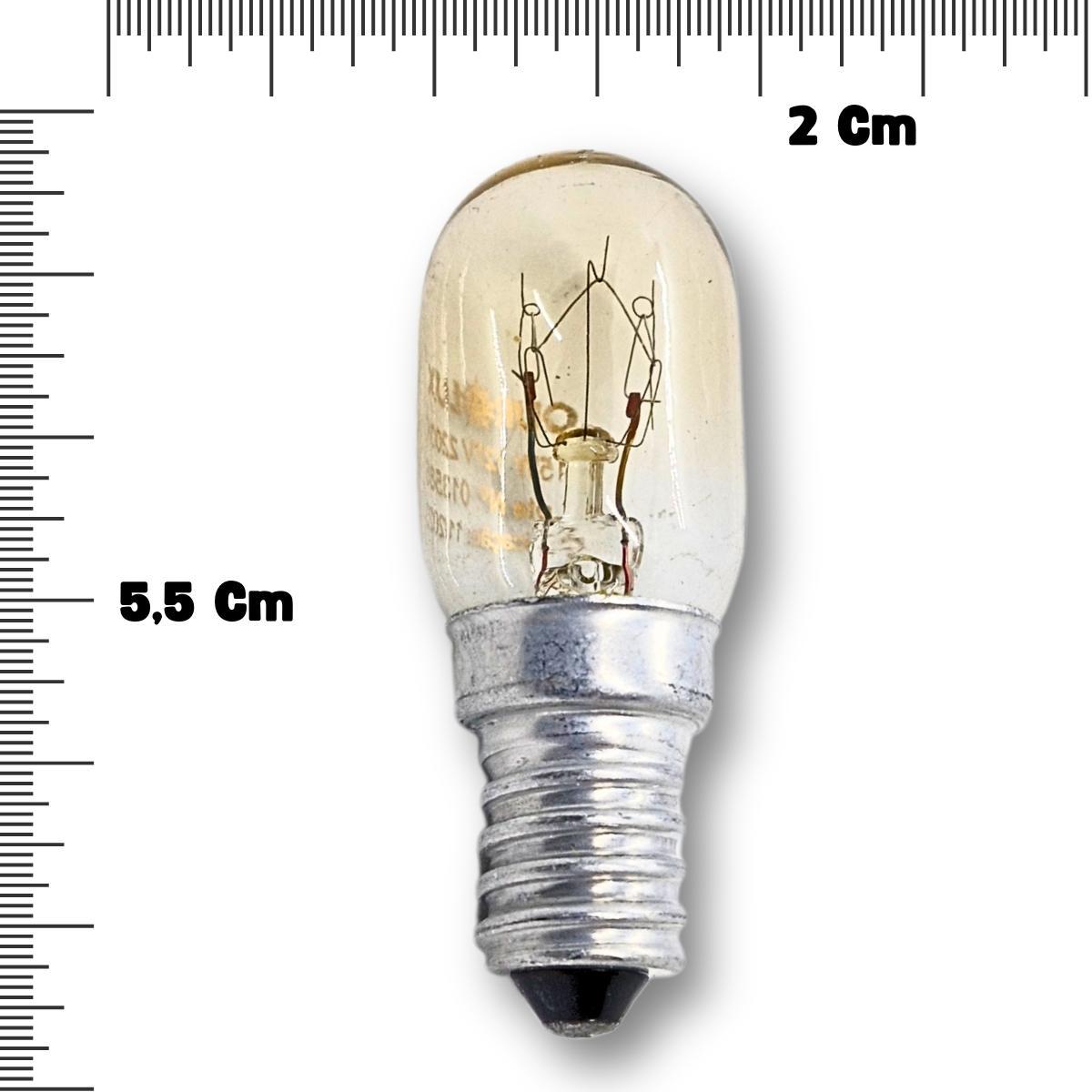 Miniatura Kit 3 Lâmpada Incandescente Micro-Ondas Geladeira Fogão 127V