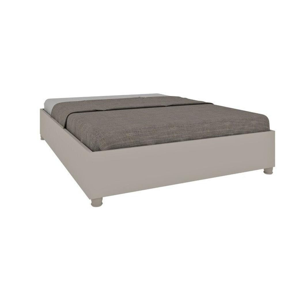 Quarto Casal Completo Guarda Roupa 6 portas Munique, Cama Casal Monaco e Cômoda Chicago Espresso Móveis Cinamomo/Off White