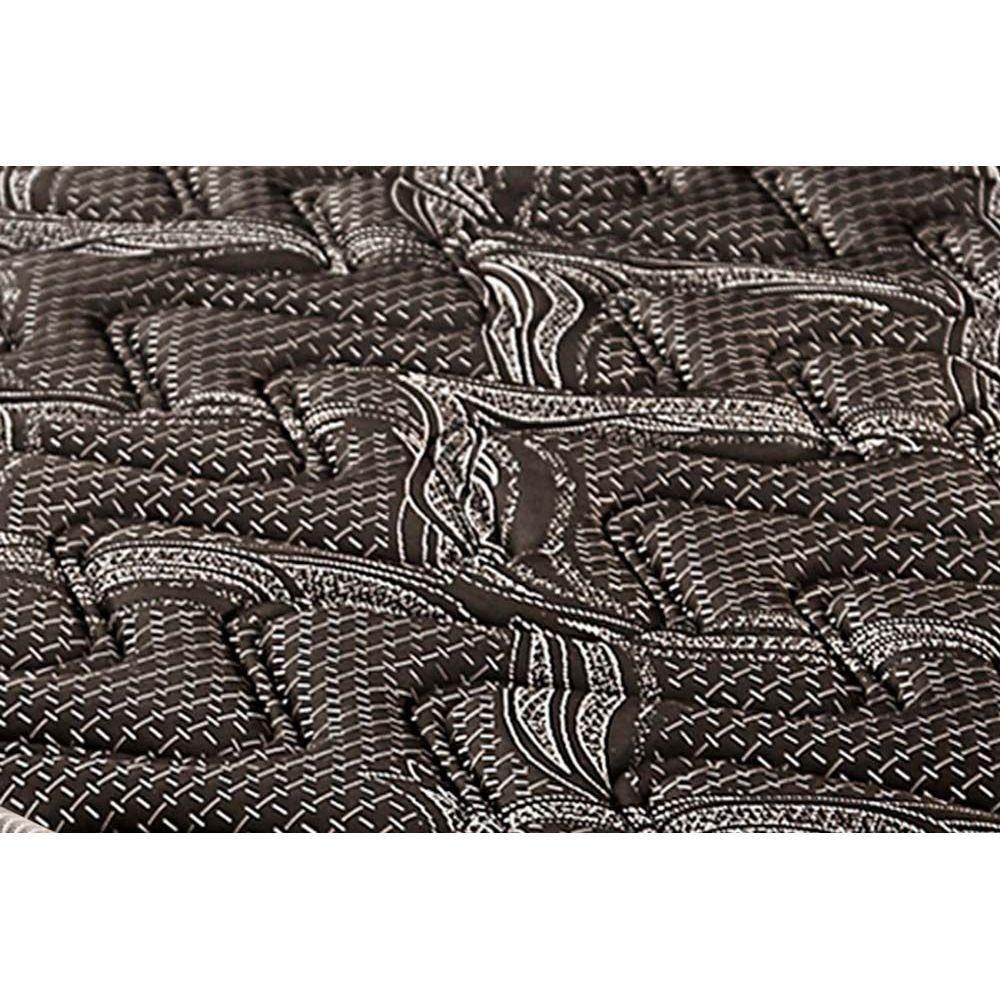 Miniatura Cama Box Baú Queen: Colchão Anatômico Paropas D28 / Ep Pasquale + Base Crc Suede Black(158X198)