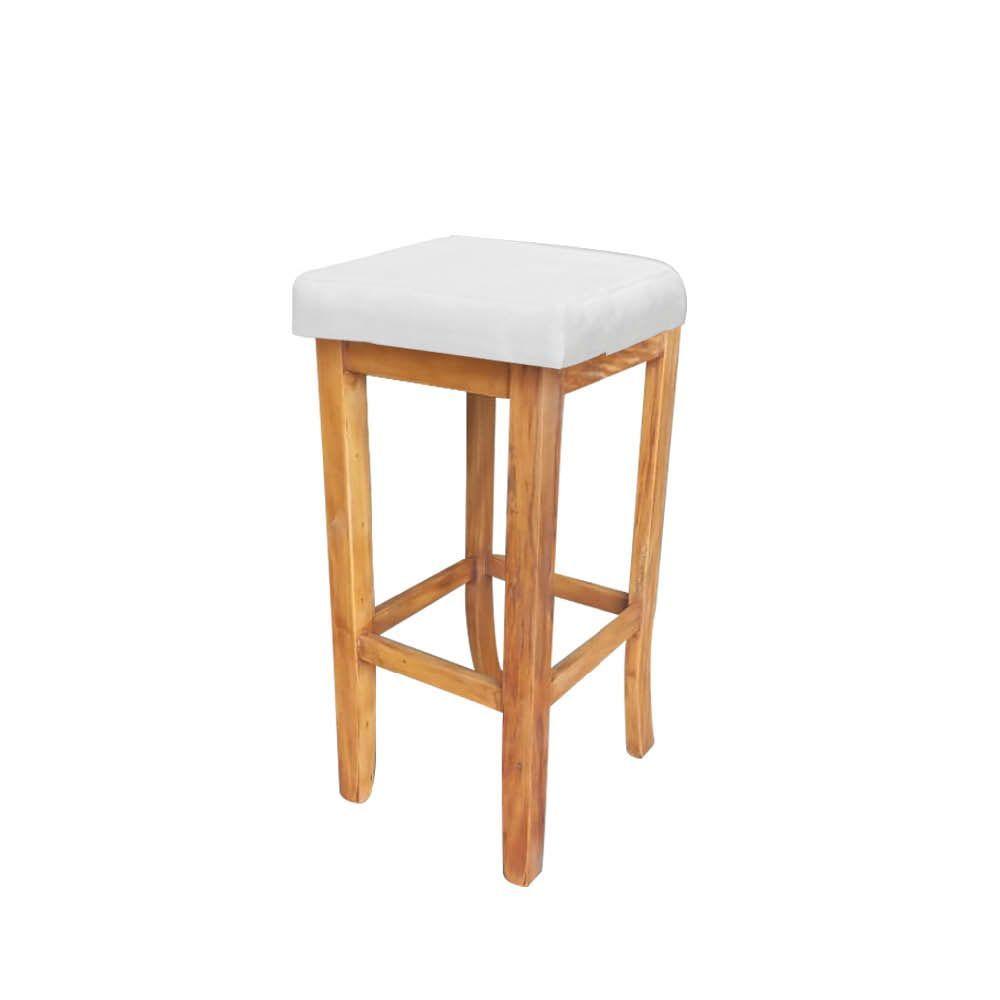 Miniatura Banqueta Alta Ben Gourmet Balcão Bistrô Cozinha Sintético Branco - Ahazzo Móveis