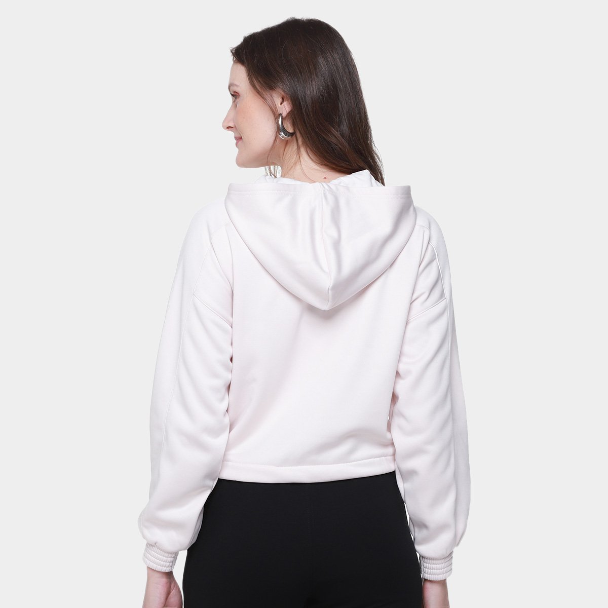 Miniatura Moletom Olympikus Cropped Capuz Feminino Areia - G