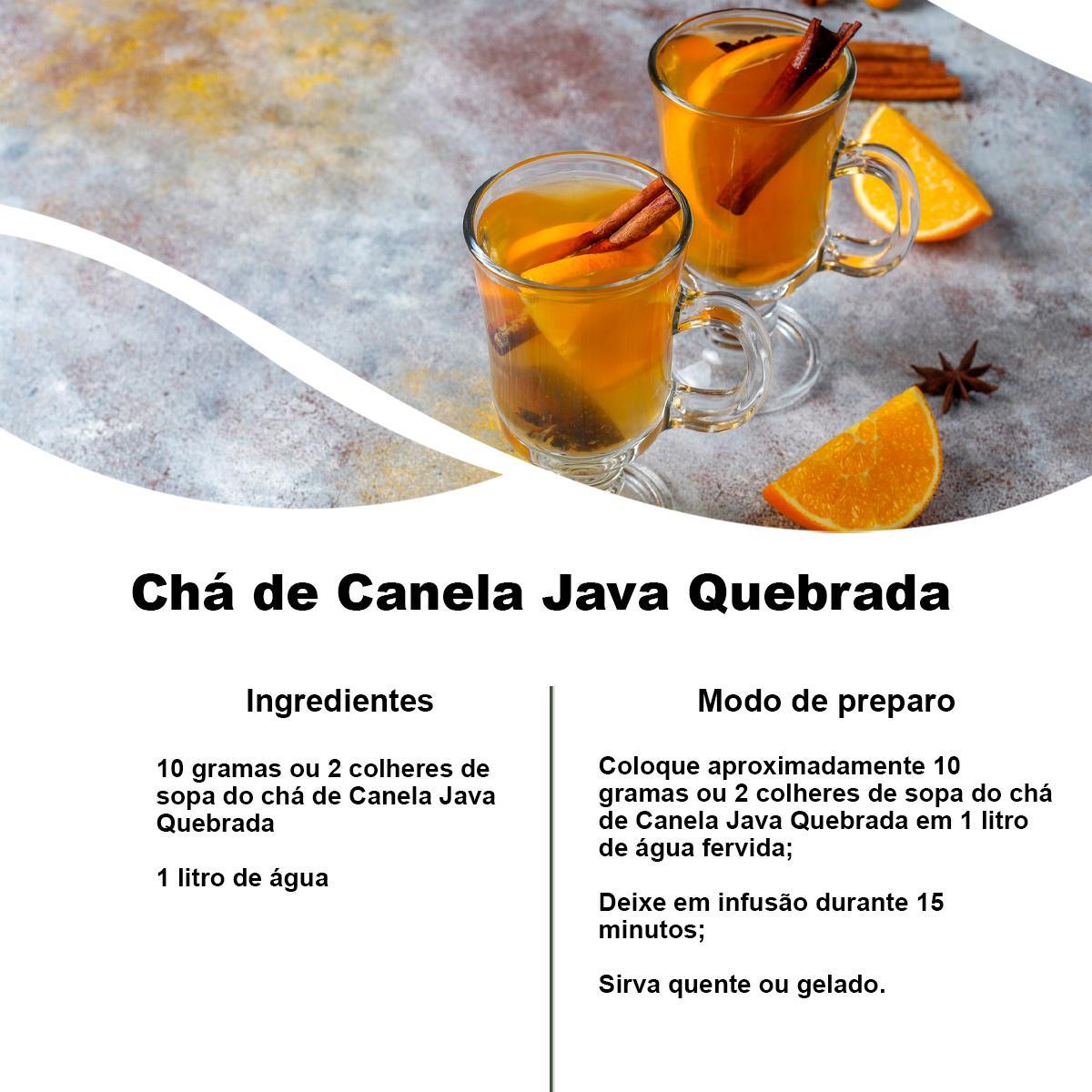 Chá De Canela Java Quebrada - Cinnamomum Burmannii - 100G