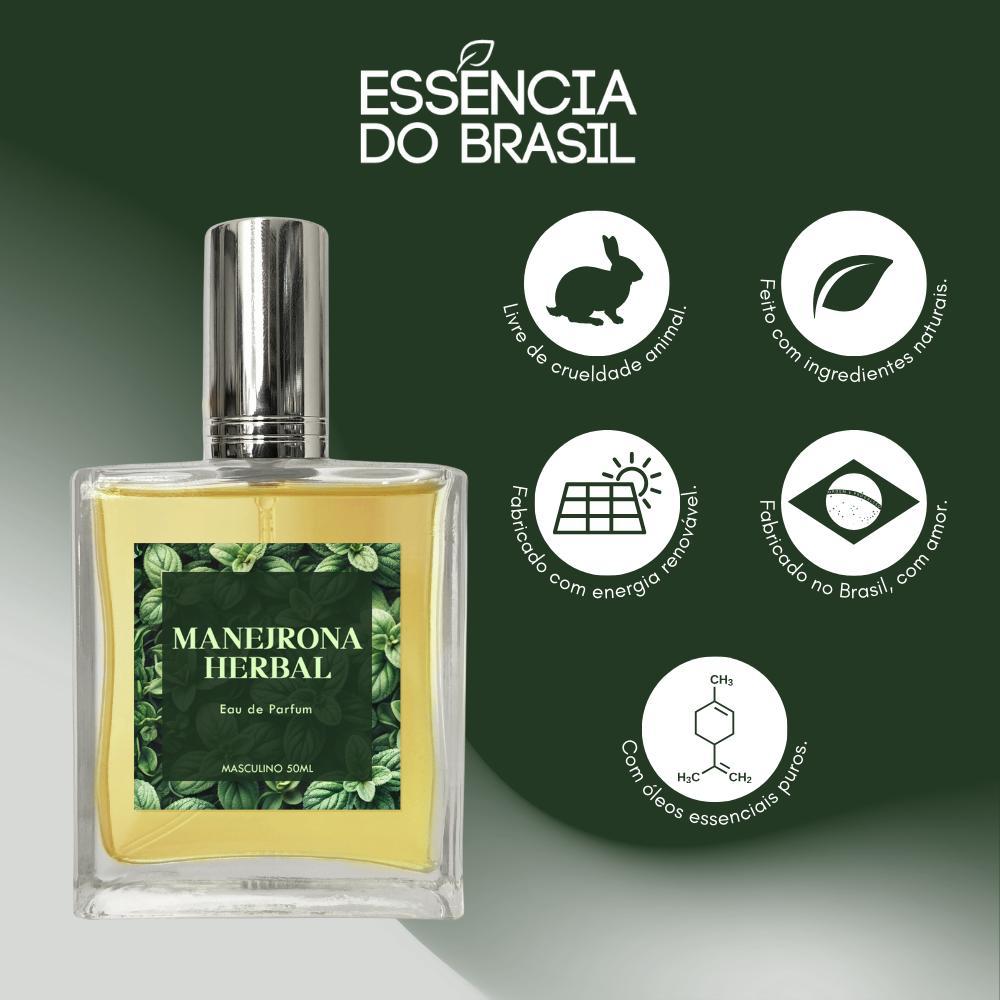 Miniatura Perfume Manjerona Herbal Masculino 50Ml - Natural E Vegano