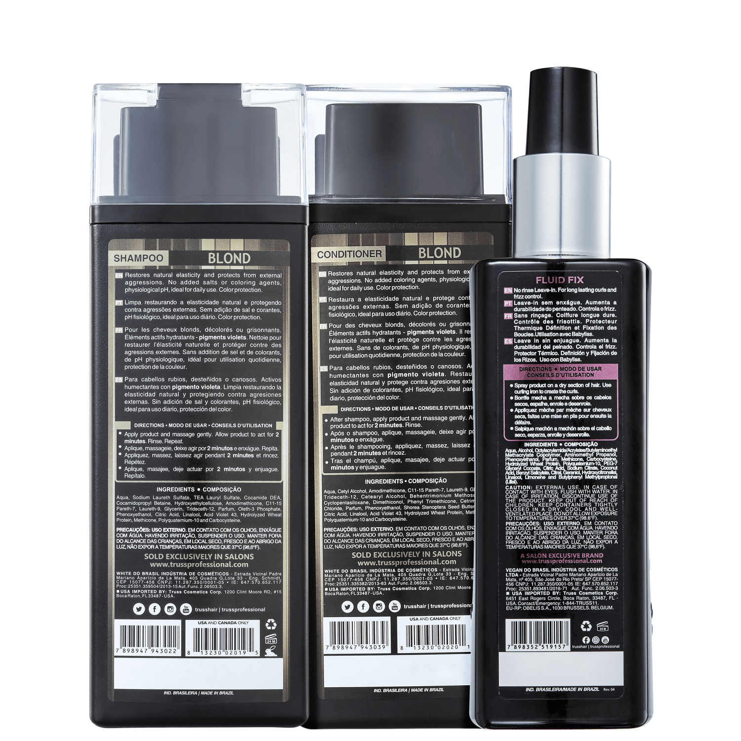 Miniatura Kit TRUSS Blond + Fluid Fix Trio Care (3 Produtos)