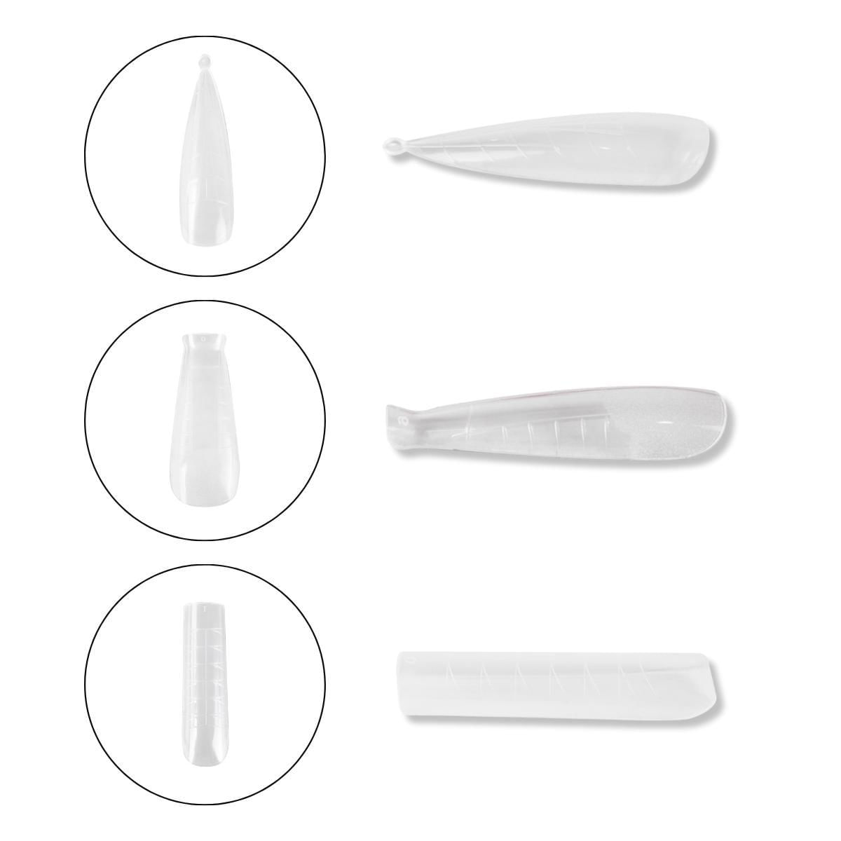Miniatura Kit 144 Molde F1 Bailarina Quadrada Stiletto Unhas Polygel