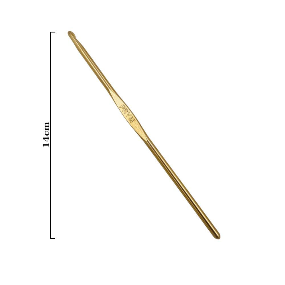 Miniatura Kit Agulhas Para Crochê Prym New Gold Com 5 Peças