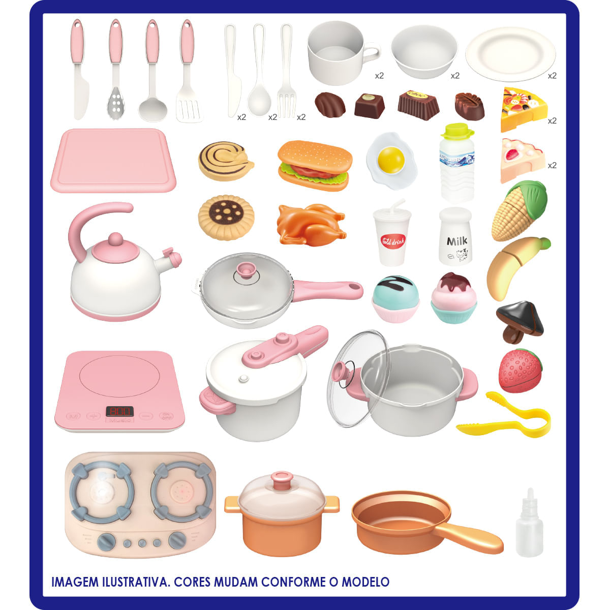 Cozinha Infantil Completa Forno e Fogão Grande Interativa Com Efeitos Master Cook Rosa Replay Kids Cozinha Infantil Completa C/ Efeitos MasterCook Replay Kids
