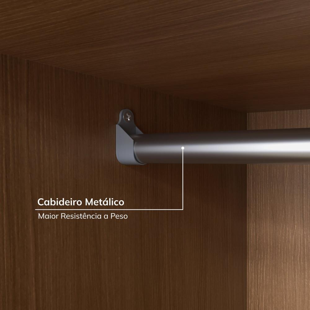 Miniatura Guarda-roupa Casal 3 Portas de Correr Samambaia Cabecasa Madeiramadeira Freijó/Verde