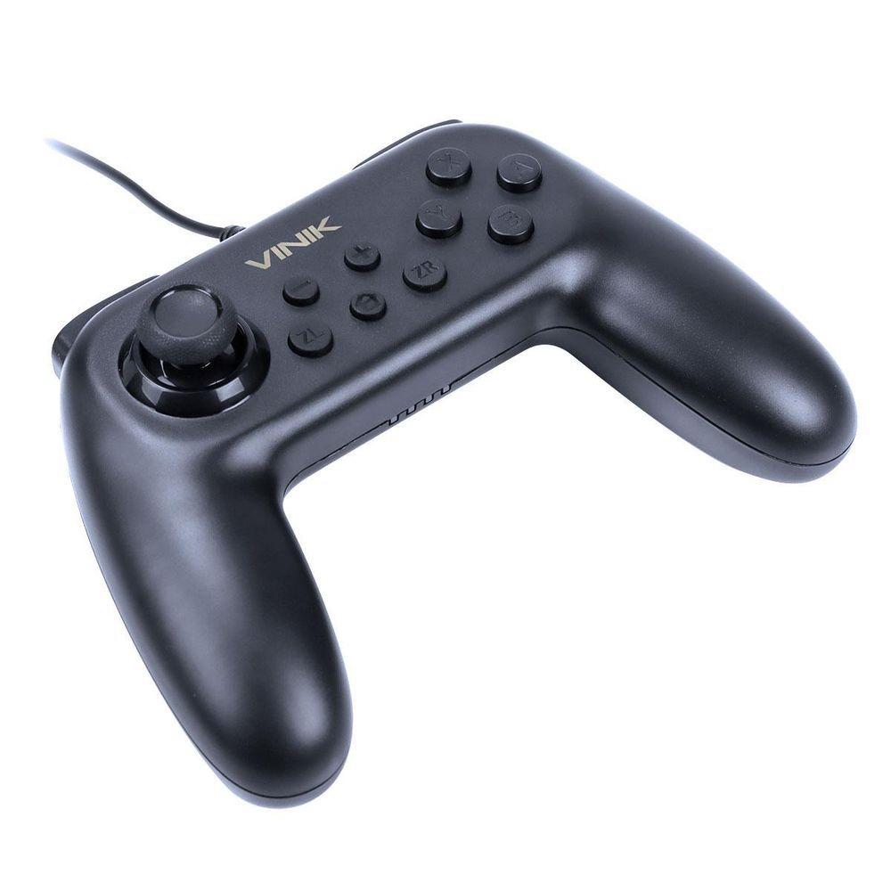 Miniatura Controle Para Nintendo Switch Com Fio Usb Modelo Ns Preto