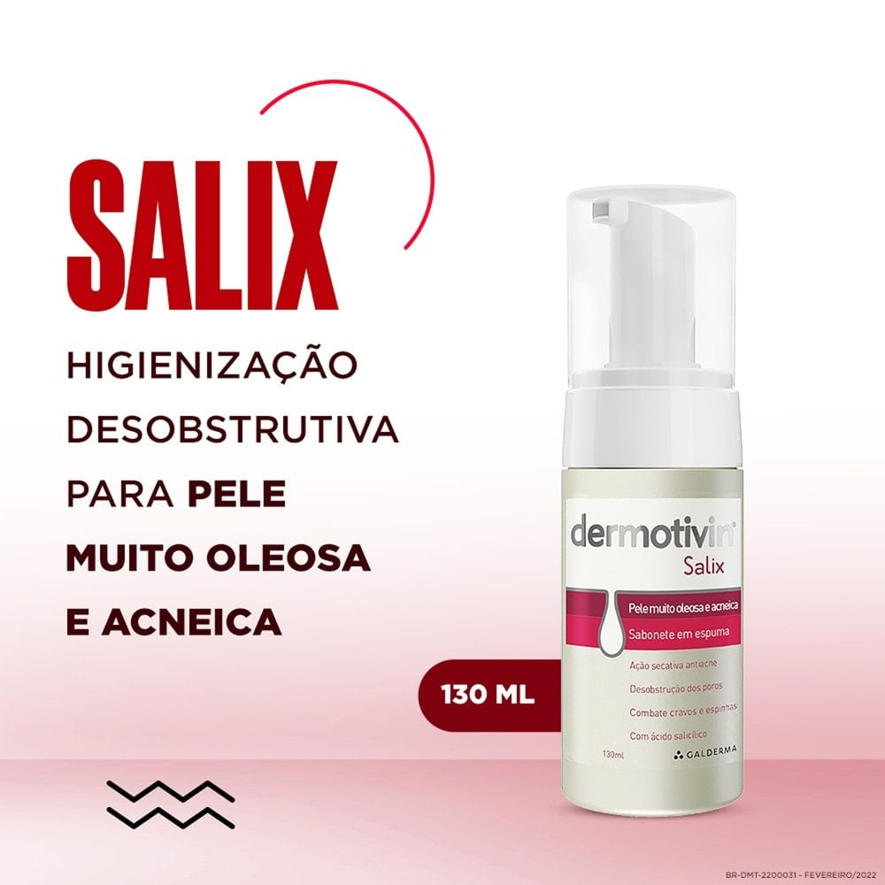 Miniatura Sabonete Em Espuma Dermotivin Salix Foam 130ml