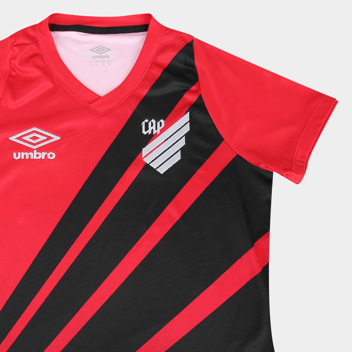 Camisa Athletico Paranaense I 24/25 s/n° Torcedor Umbro Feminina Vermelho+Preto - G