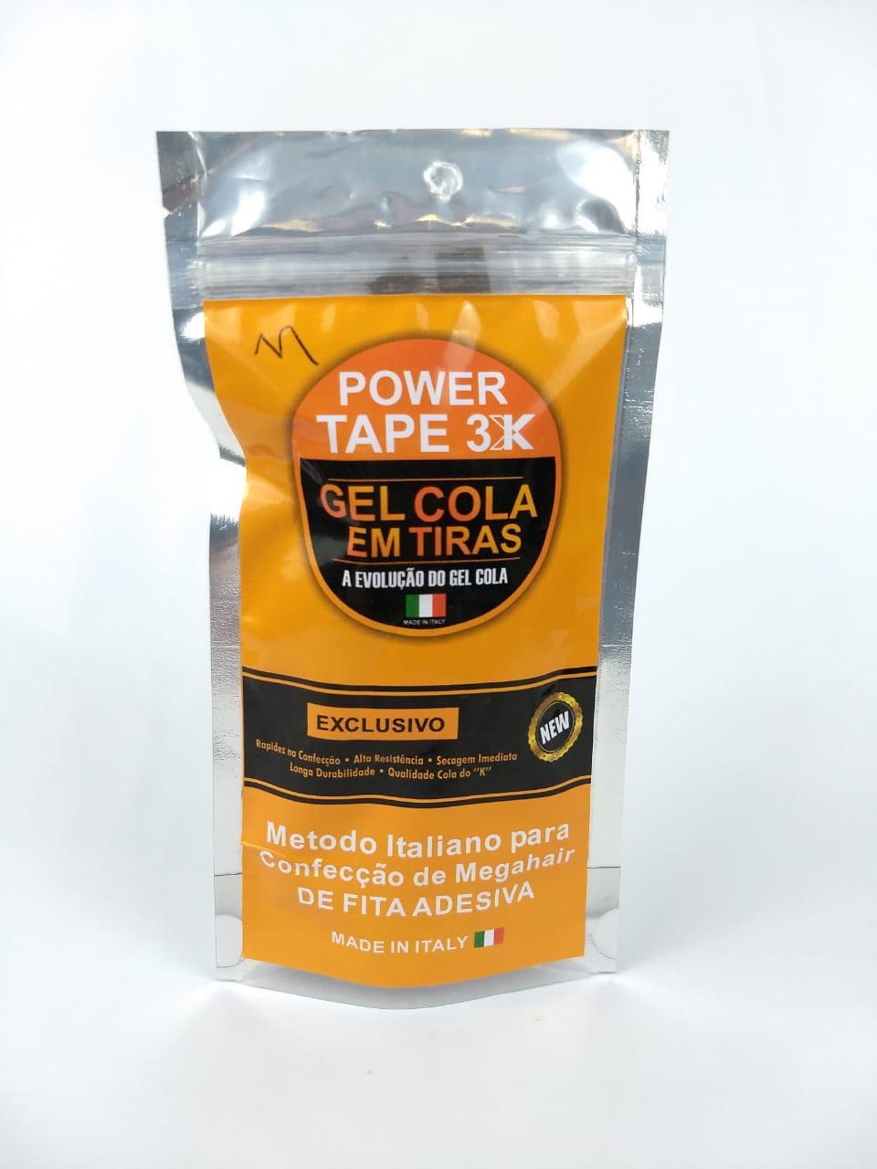 Miniatura Gel Cola Fita Micro Pele Marrom Power Tape P Mecha De Cabelo