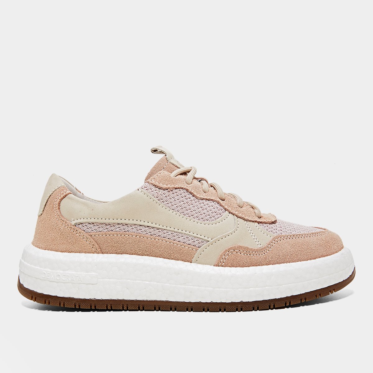 Miniatura Tênis Democrata Drake Pulse Knit Feminino Bege Escuro - 35