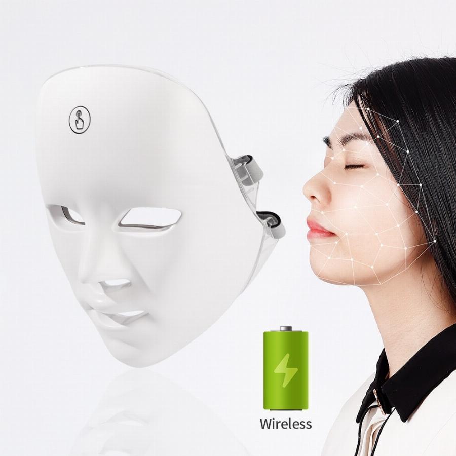Máscara Led 7 Cores Wireless Estética Acne Manchas Rugas