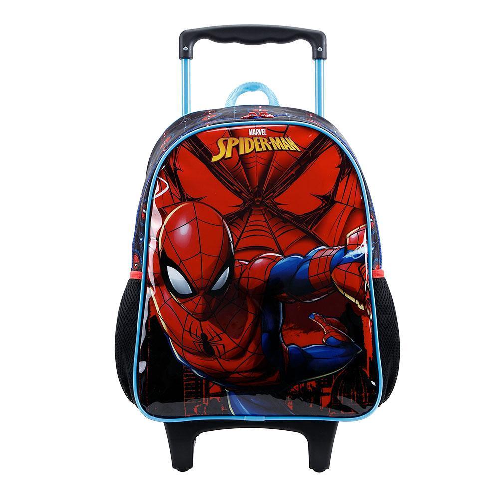 Miniatura Mini Mochila Carrinho Marvel Homem Aranha Preta/Azul Xeryus