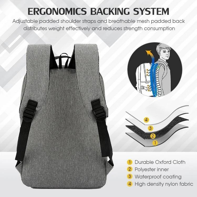 Mochila Grande Executiva Escolar E Para Notebook 15.6 Poleg