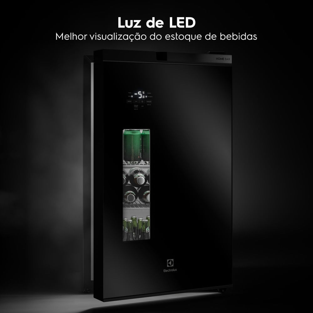 Cervejeira Electrolux Home Bar Frost Free de 100 Litros Preta - EB10C