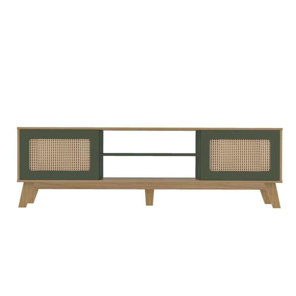 Miniatura Rack Charllote Para Tv Até 75" Carvalho/menta Artely Carvalho/menta