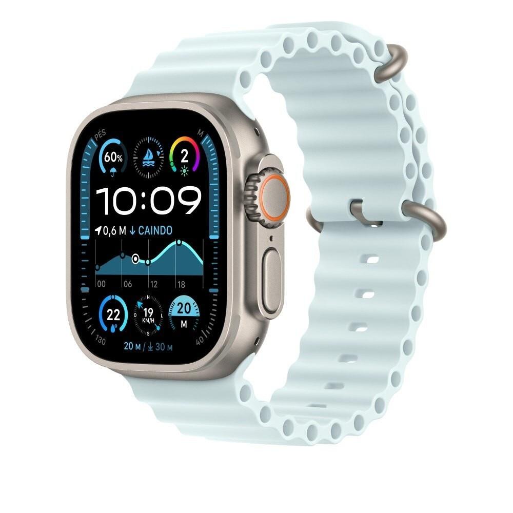 Miniatura Pulseira Apple Watch 49 mm, Oceano Azul-gelo, Apple, Natural de Titânio