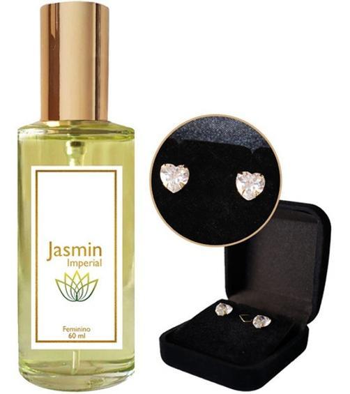 Miniatura Perfume Feminino Jasmin Imperial 60Ml + Brinco Brilhante