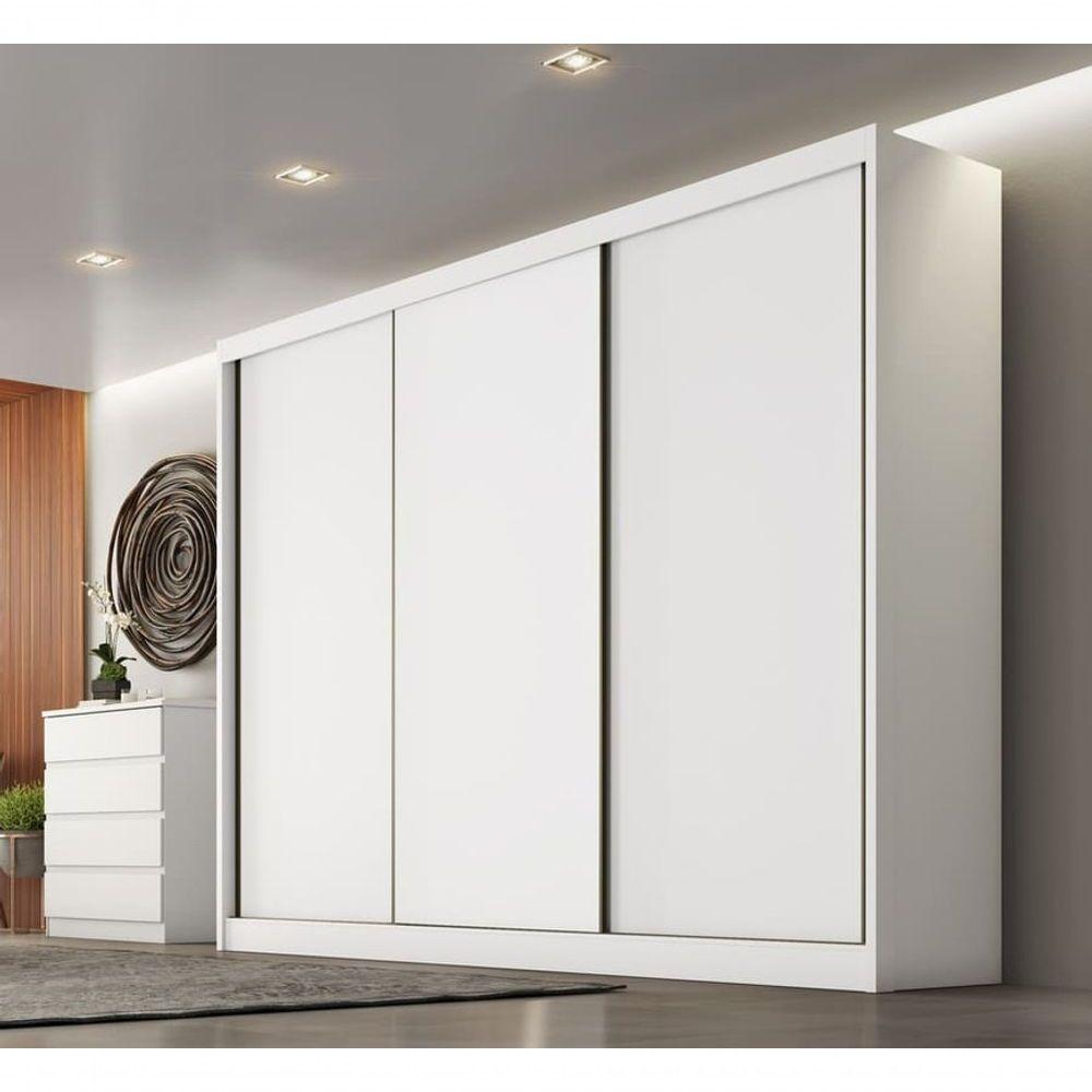 Miniatura Guarda Roupa Casal 3 Portas 6 Gavetas - Arezzo Plus-branco - Móveis Novo Horizonte