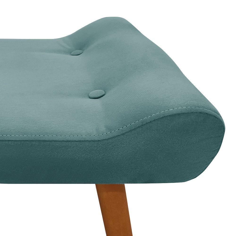 Puff Deativo Lara Veludo Ciano