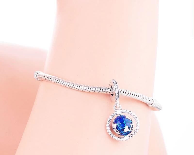 Miniatura Berloque Pingente Globo Terrestre