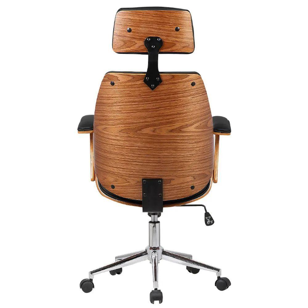 Miniatura Kit 2 Cadeiras De Escritório Presidente Giratória Liziê R02 Sintético Preto - Mpozenato