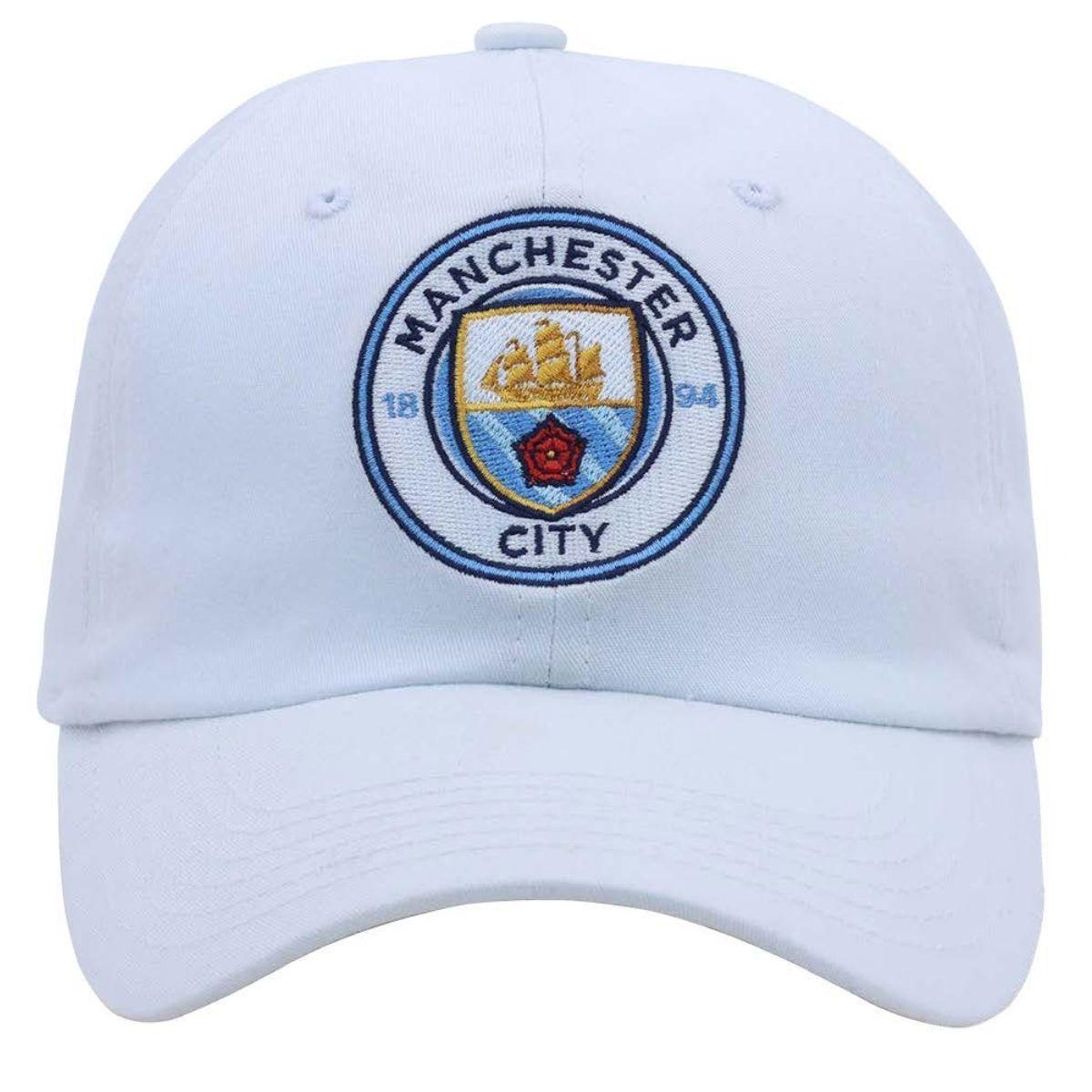 Miniatura Boné Manchester City Bordado Branco Supercap