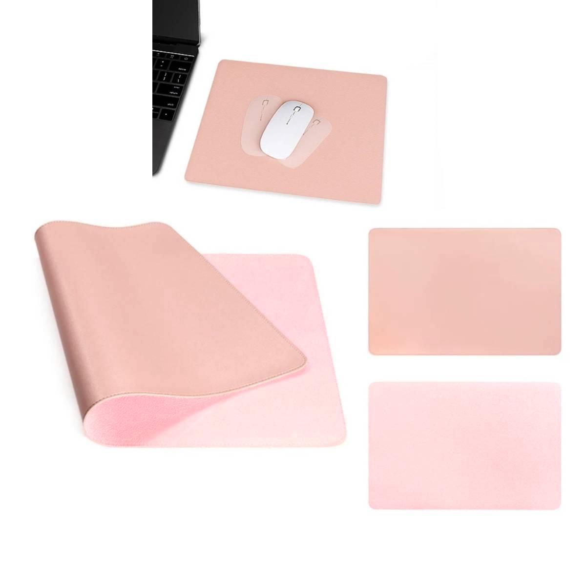 Miniatura Kit 10 Mouse Pad Pequeno 20X20 Couro Sintético Quadrado Rosa