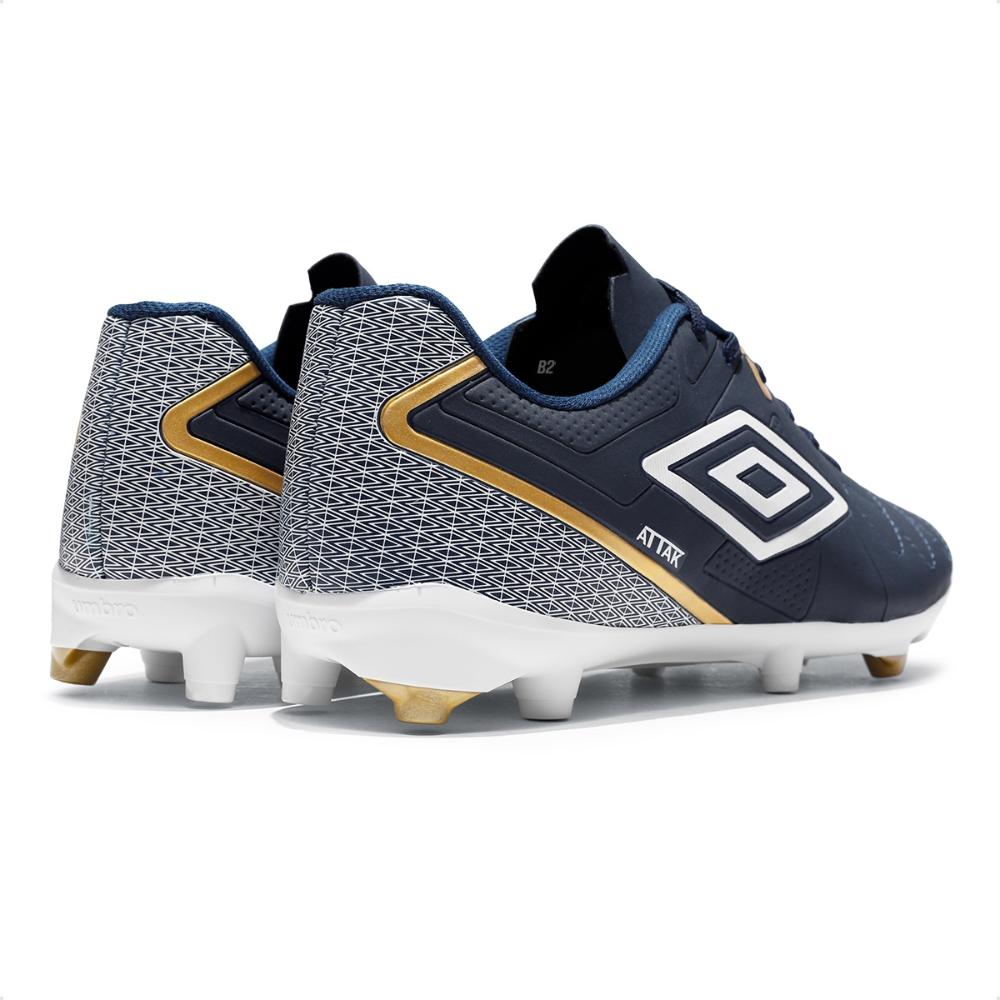 Miniatura Chuteira Campo Umbro Attak Eternal Masculino Marinho / Branco - 38
