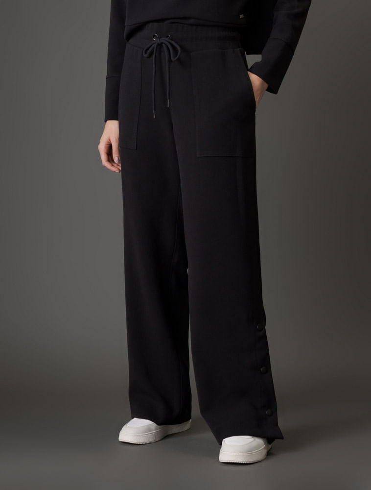 Miniatura Calça Feminina Botões Laterais Calvin Klein Jeans - Preto Calça Feminina Botões Laterais Calvin Klein Jeans Preto g