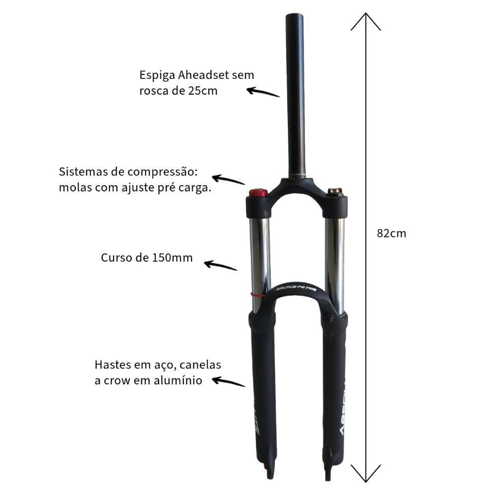 Miniatura Garfo Suspensão Absolute Brutus Aro 26 Fr Pro 150Mm Retorno