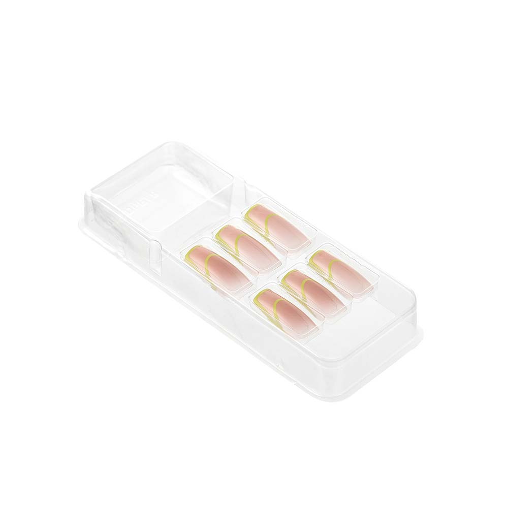 Miniatura Unhas Postiças Kiss New York - Gel Extend French Neon 1 Un