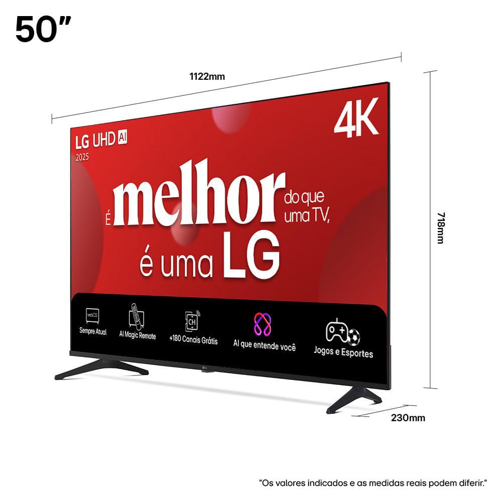 Smart TV LG 50" UHD AI 4K UA85 2025 50UA8550PSA