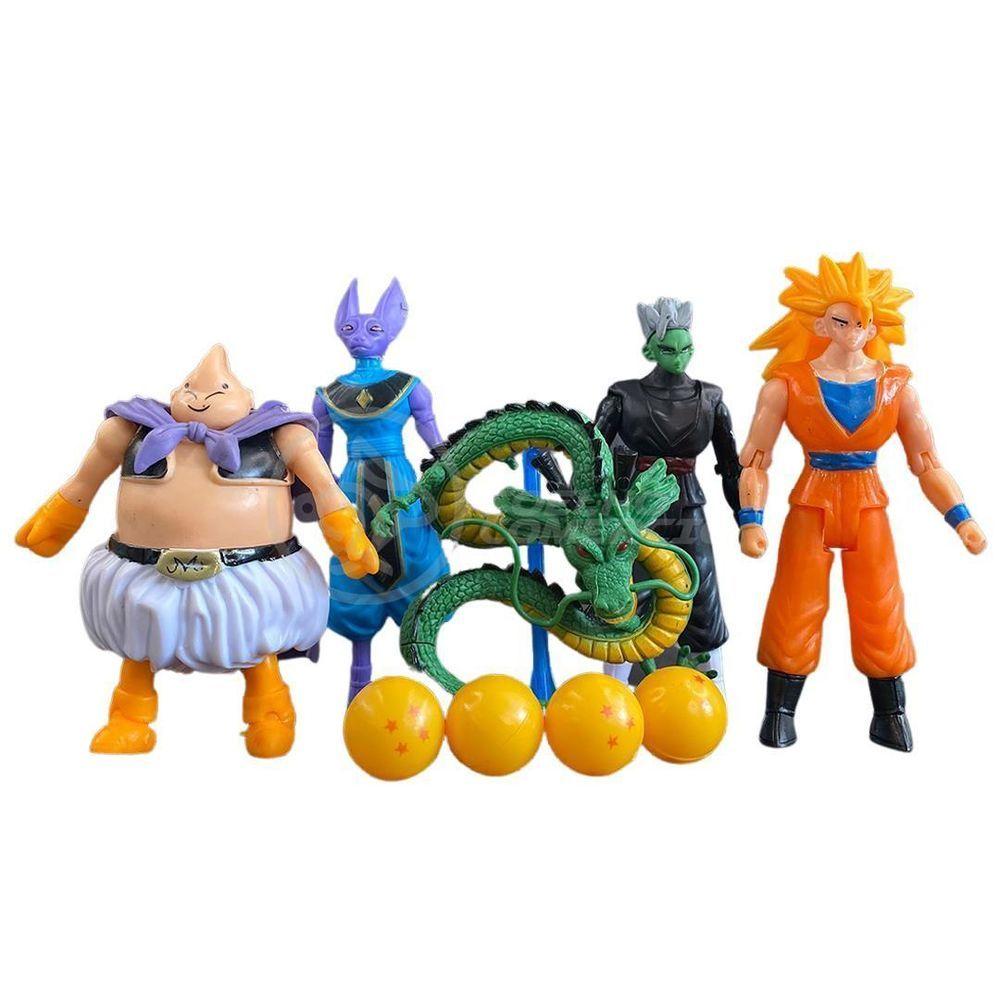 Miniatura Kit 4 Bonecos Dragon Ball Z Action Figure Esféras Do Dragão