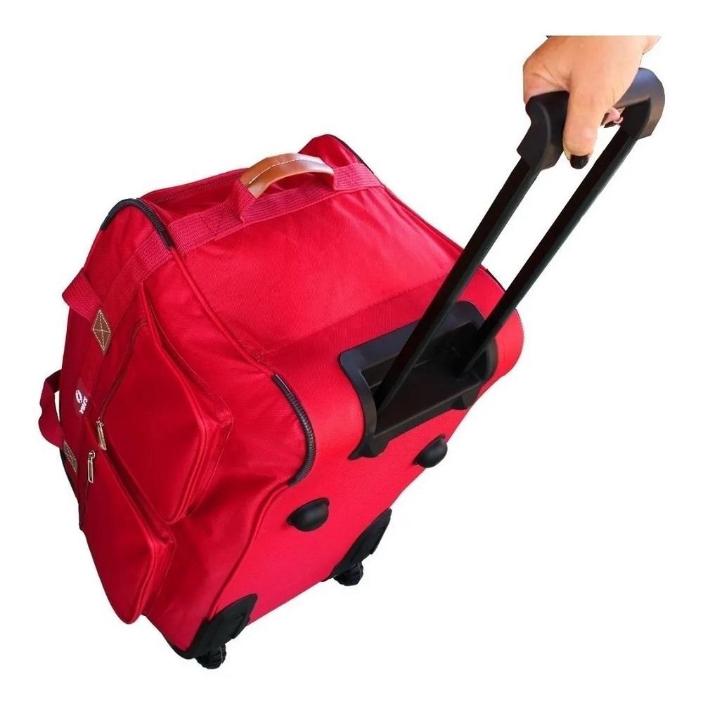 Sacola Bolsa Mala De Viagem De Bordo Média Com Rodinhas