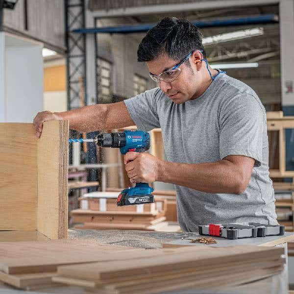 Parafusadeira Furadeira 18v Impacto GSB185-LI BOSCH + Brocas Bivolt