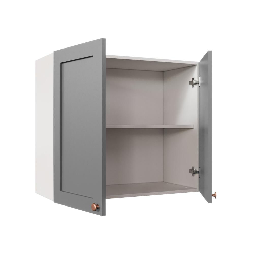 Miniatura Armário Aéreo 2 Portas 80cm Arizona CabeCasa MadeiraMadeira Branco/Cinza Claro