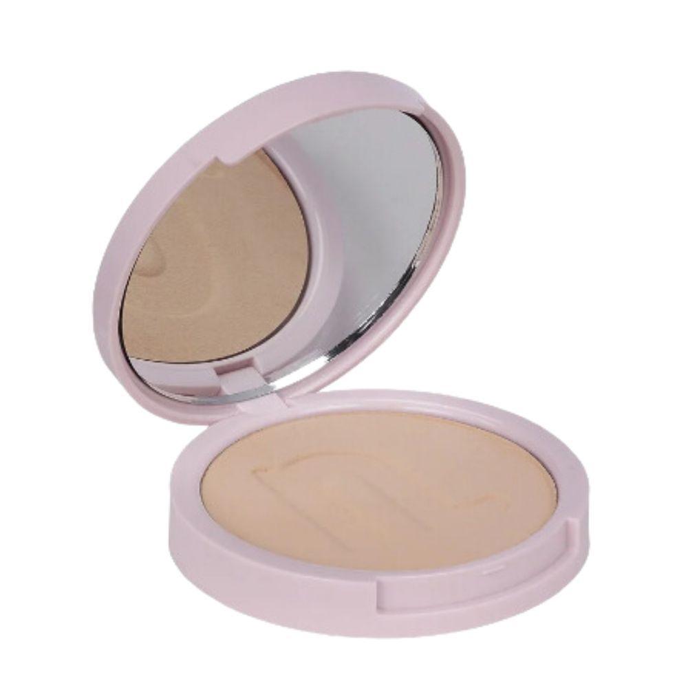 Miniatura Kit Nina Makeup Base Líquida Basic+pó Compacto Instant Cor 3