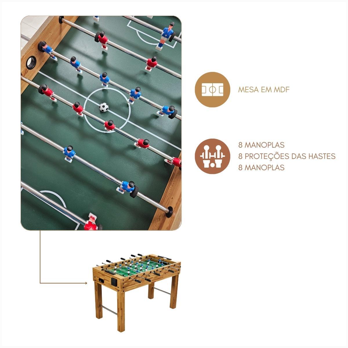 Miniatura Mesa Pebolim Infantil Toto Família Futebol 22 Jogador Placar