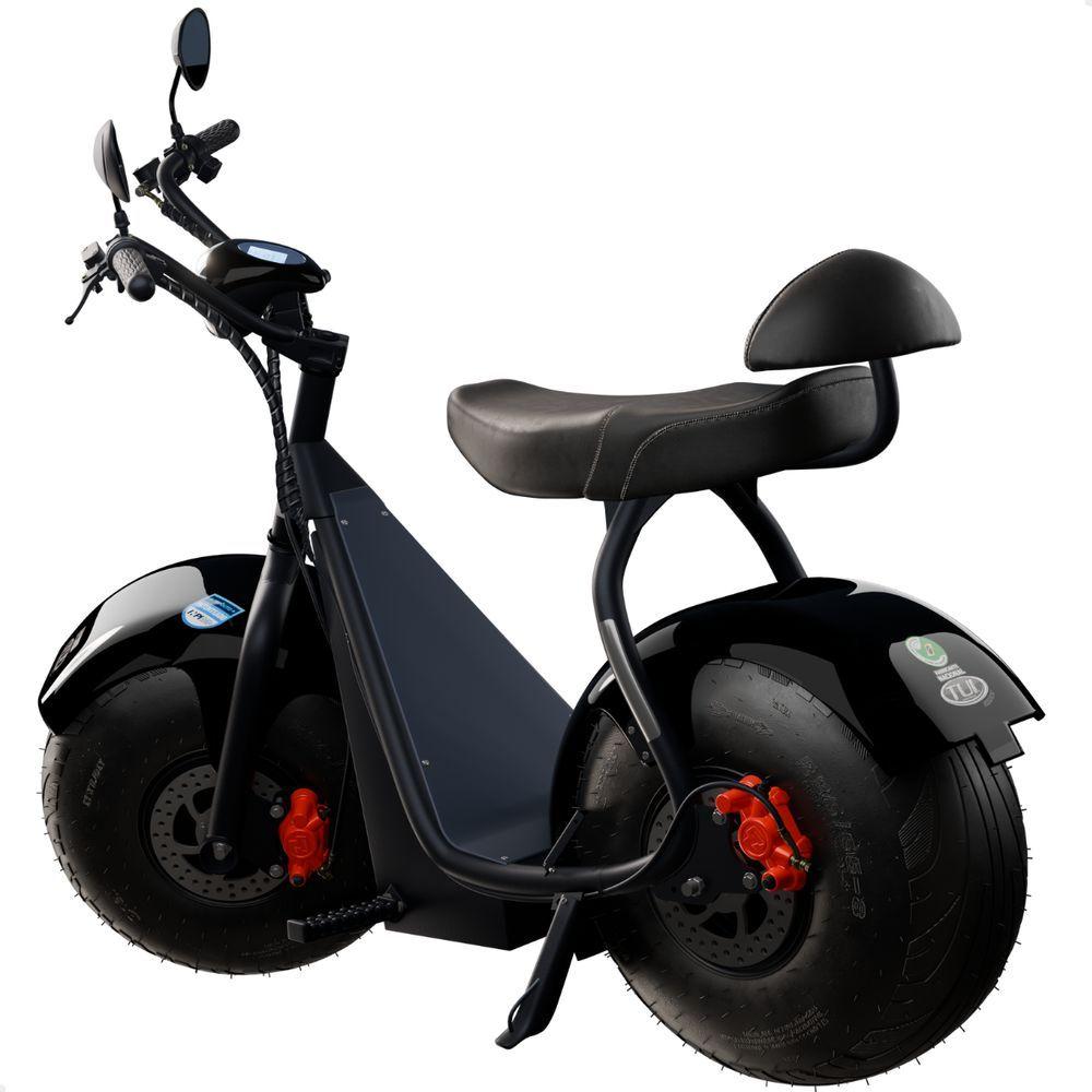 Miniatura Scooter Elétrica 1000w Tui 2 Lugares Autonomia 60km Sem Cnh Preto