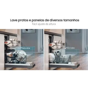 Lava-Louças Samsung DW60C7050FG/AZ 14 Serviços com Display de LED 110V – Black Inox