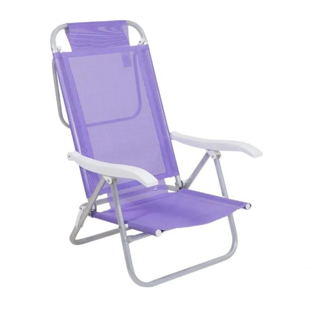 Miniatura Cadeira Bel Sunny Aluminio Sannet 6 Posicoes Lilas Bel