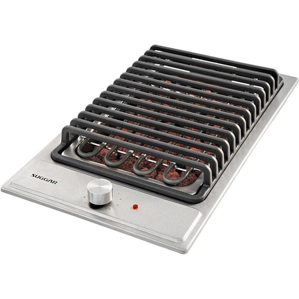 Miniatura Cooktop Elétrico Inox Barbecue Churrasqueira Com Grelha 220V