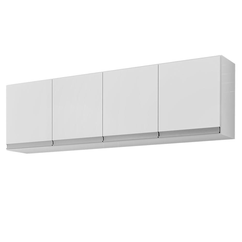 Miniatura Armário Aéreo Andréia 160cm 4 Portas Branco - Ajl Móveis Branco