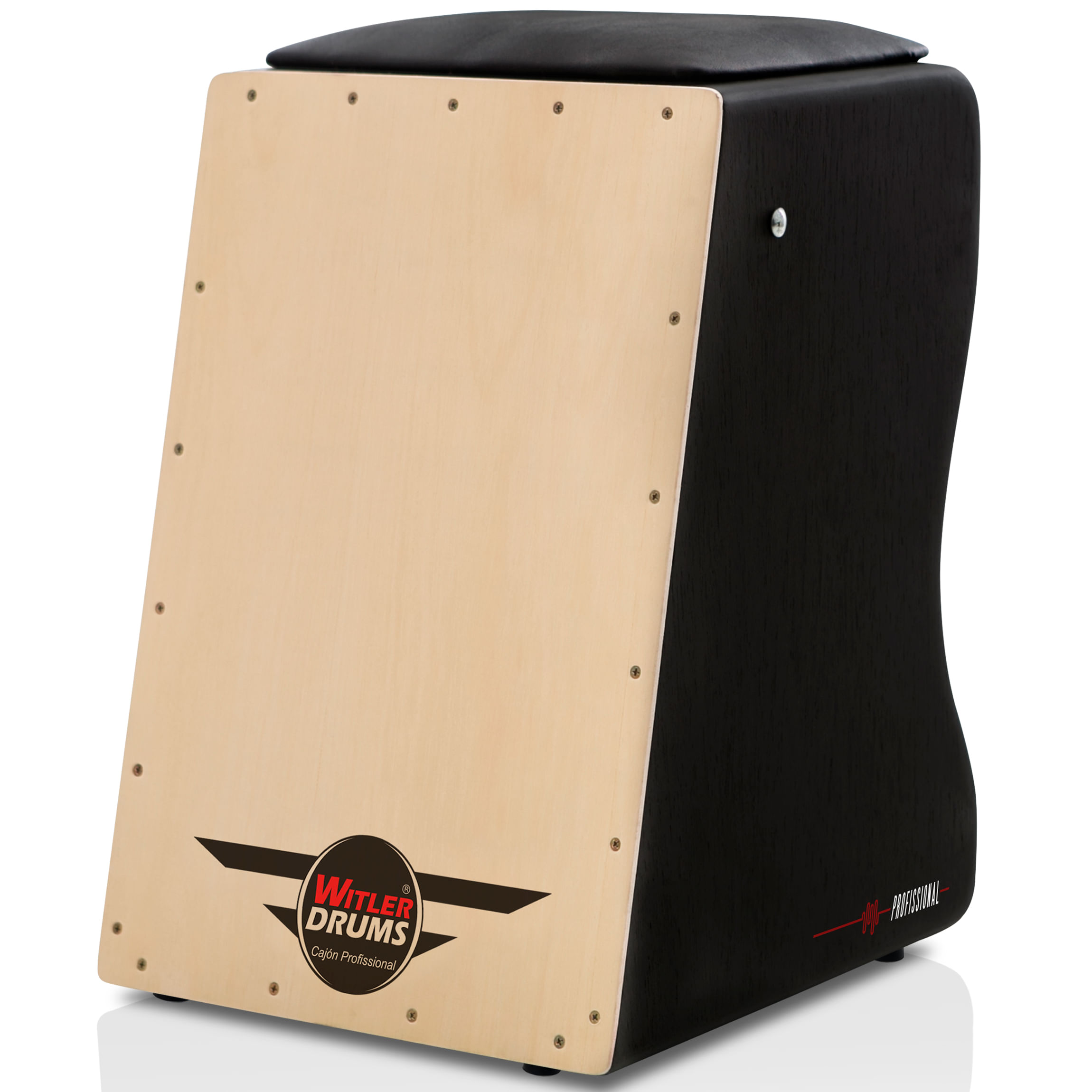 Miniatura KIT - Cajón Eletroacústico Witler Drums - 02 Cabos Cajon - Sumaúma - Elétrico