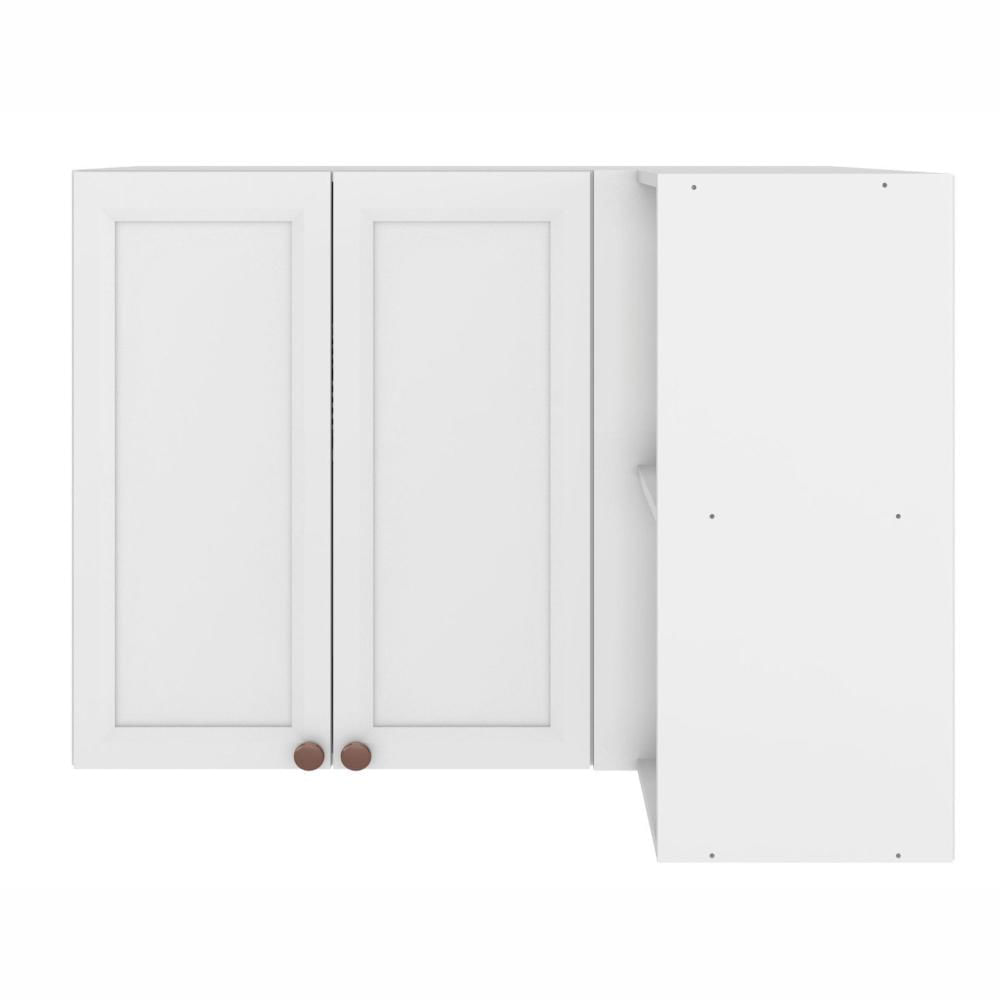 Miniatura Armário Aéreo Canto 2 Portas 2 Nichos Unna Poliman Móveis Branco