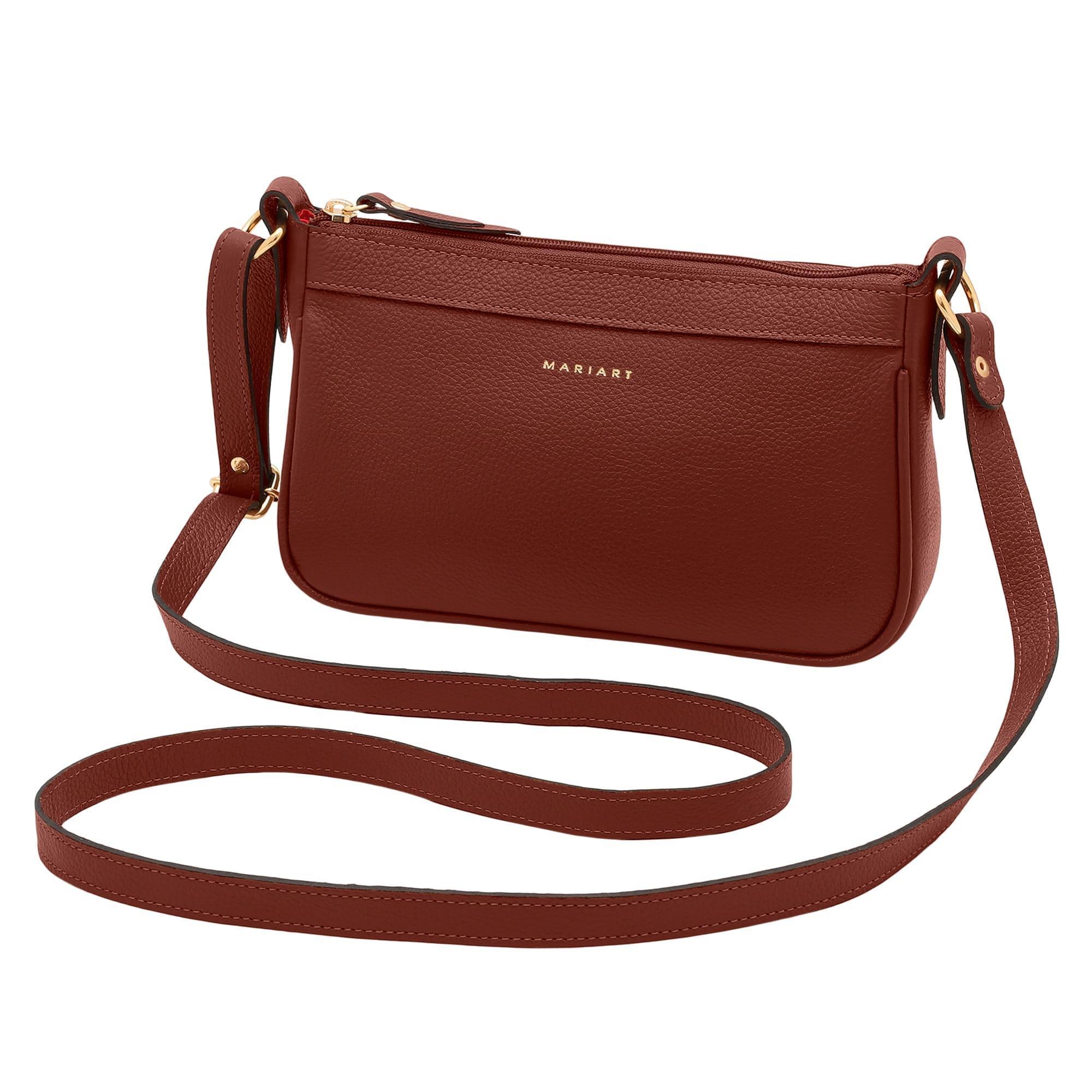 Miniatura Bolsa Mariart Maragogi Couro Feminina Transversal